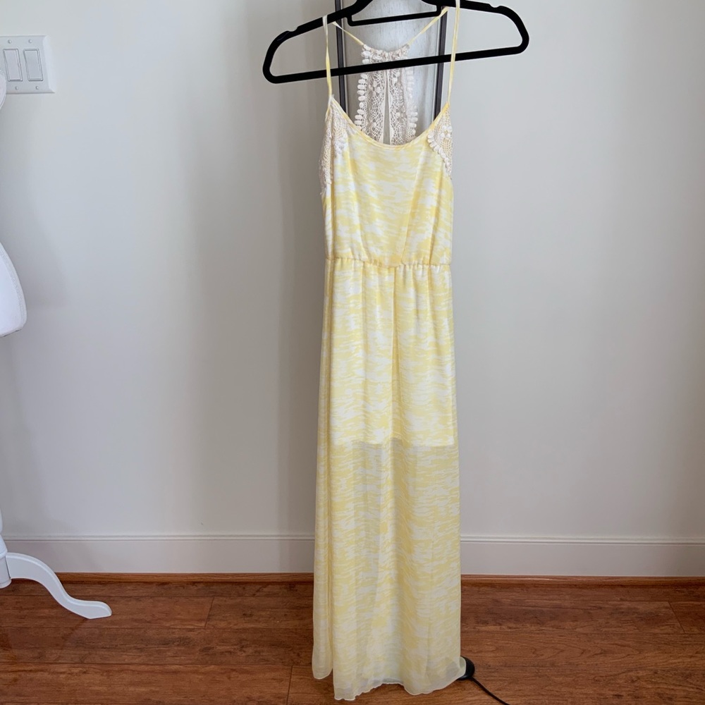 Charlotte Russe Yellow Maxi Dress XS